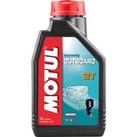 Масло Motul OUTBOARD 2T моторное, минеральное для двухтактных двигателей подвесных лодочных двигателей, 1 литр, фото 