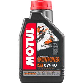 Масло Motul SNOWPOWER 4T 0W40 моторное, 100% синтетическое для четырехтактных двигателей снегоходов, 1 литр, фото 