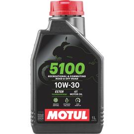 Масло Motul 5100 10W30 4T моторное, полусинтетическое для четырехтактных двигателей мотоциклов, 4 литра, фото 