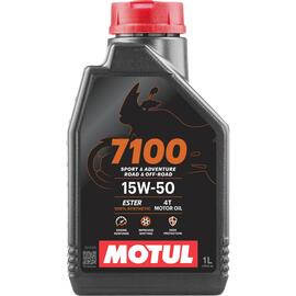 Масло Motul 7100 15W50 4T моторное, 100% синтетическое для четырехтактных двигателей мотоциклов, 4 литра, фото 