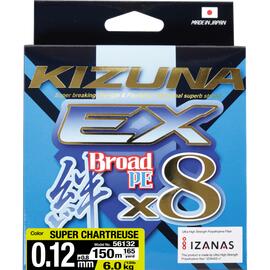 Шнур OWNER Kizuna EX X8 Broad PE super chartreuse 150м 0,17мм 9,9кг, фото 