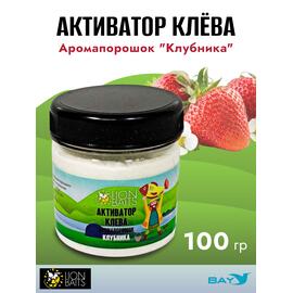 Lion Baits Активатор клева Аромапорошок "Клубника" 100гр, Вкус: клубника, Расцветка: белый, фото 