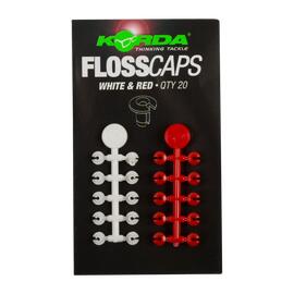 Стопор для бойлов KORDA Floss Caps White/Red, фото 