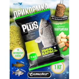 Прикормка VABIK Amatar PLUS Линь-Карась Марципан 1кг, Вкус: Марципан, Вид рыбы: Карась, Линь, фото 