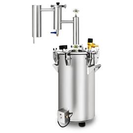 Автоклав Добрый Жар 2в1 17л классический с дистиллятором Феникс Народный New, фото 