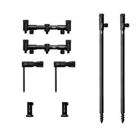 Набор стоек с буз-барами CARP PRO Rondel для 2-х удилищ алюминий black в сумке, фото 