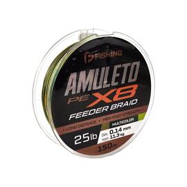 Шнур F-FISHING Amuleto Braid PE X8 Feeder 150м Multicolor 0,16мм 12,7кг/28lb, фото 