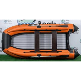 Надувная лодка RiverBoats RB 370 НДНД Фальшборт (черно-оранжевый), Цвет: черно-оранжевый, фото 