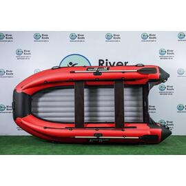 Надувная лодка RiverBoats RB 390 НДНД Фальшборт (черно-красный), Цвет: черно-красный, фото 