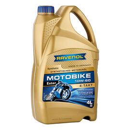 Моторное масло RAVENOL Motobike 4-T Ester SAE 10W-60 (4л), Объем, л: 4, фото 