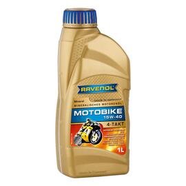 Моторное масло RAVENOL Motobike 4-T Mineral SAE 15W-40 (1л), Объем, л: 1, фото 
