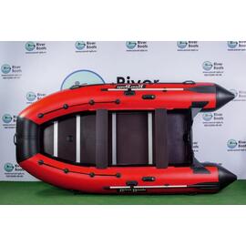 Надувная лодка RiverBoats RB 430 Киль (черно-красный), Цвет: черно-красный, фото 