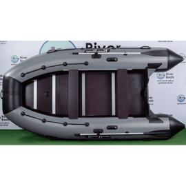 Надувная лодка RiverBoats RB 410 Киль (черно-серый), Цвет: черно-серый, фото 