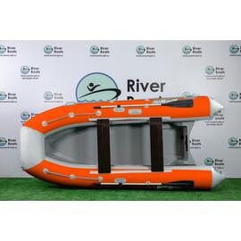 Надувная лодка РИБ RiverBoats RB 380 (бело-оранжевый), Цвет: бело-оранжевый, фото 