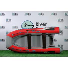 Надувная лодка РИБ RiverBoats RB 380 (серо-красный), Цвет: серо-красный, фото 