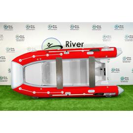 Надувная лодка RiverBoats RB 430 (Встроенный рундук) (транец S— 410 мм.), Цвет: бело-красный, фото 