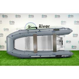 Надувная лодка RiverBoats RB 430 (Встроенный рундук) (транец L — 515 мм.), Цвет: серый, фото 