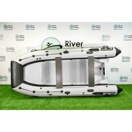 Надувная лодка RiverBoats RB 430 (Встроенный рундук) (транец L — 515 мм.), Цвет: черно-белый, фото 