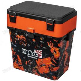 Ящик рыболовный зимний Helios Shark 19 л (оранжевый), фото 