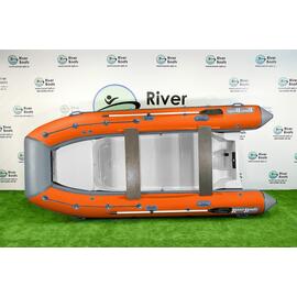 Надувная лодка RiverBoats RB 430 (Встроенный рундук) (транец S— 410 мм.), Цвет: серо-оранжевый, фото 