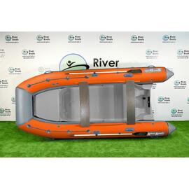 Надувная лодка RiverBoats RB 430 (Встроенный рундук) (транец L — 515 мм.), Цвет: серо-оранжевый, фото 