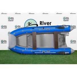 Надувная лодка РИБ RiverBoats RB 400 Встроенный рундук (серо-синий), Цвет: серо-синий, фото 