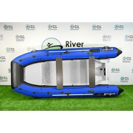 Надувная лодка RiverBoats RB 430 (Встроенный рундук) (транец S— 410 мм.), Цвет: черно-синий, фото 