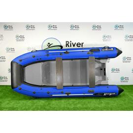 Надувная лодка RiverBoats RB 430 (Встроенный рундук) (транец L — 515 мм.), Цвет: черно-синий, фото 
