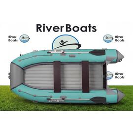 Надувная лодка RiverBoats RB 370 НДНД (серо-тиффани), Цвет: серо-тиффани, Материал: 1000 гр/м2, фото 