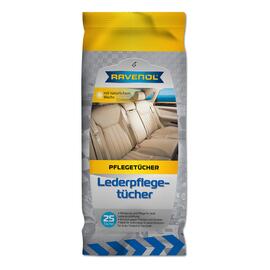 Салфетки влажные RAVENOL для ухода за кожаным салоном автомобиля (25 шт.), фото 