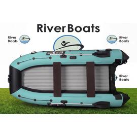Надувная лодка RiverBoats RB 370 НДНД (черно-тиффани), Цвет: черно-тиффани, Материал: 1000 гр/м2, фото 