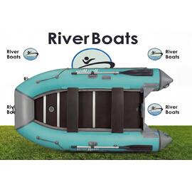 Надувная лодка RiverBoats RB 350 Киль (серо-тиффани), Цвет: серо-тиффани, фото 