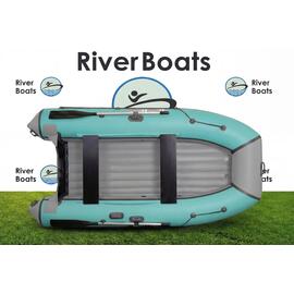 Надувная лодка RiverBoats RB 350 НДНД (серо-тиффани), Цвет: серо-тиффани, Материал: 900 гр/м2, фото 