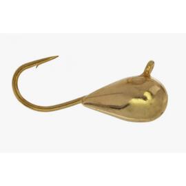 Мормышка Diskus 0140 Капля с ушком, золото, фото 