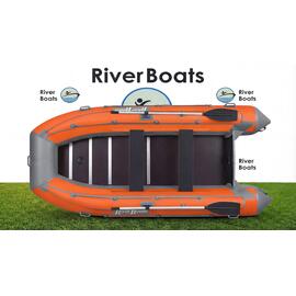 Надувная лодка RiverBoats RB 370 Киль с фальшбортом (серо-оранжевый), Цвет: серо-оранжевый, фото 