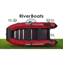 Надувная лодка RiverBoats RB 370 Киль с фальшбортом (черно-красный), Цвет: черно-красный, фото 