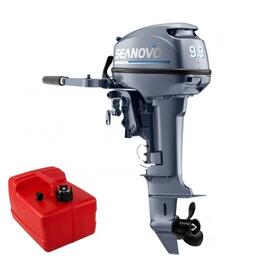 Лодочный мотор 2T Seanovo SN 9.9 FHS + чехол в подарок, в комплекте с выносным баком 12л, фото 