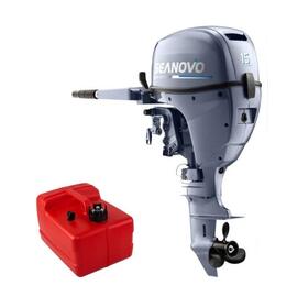 Лодочный мотор 4T Seanovo SNF 15 HS, в комплекте с выносным баком 12л, фото 