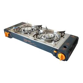 Плита газовая в кейсе TOURIST TWIN-HIT TW-850 двухконфорочная с переходником, фото 