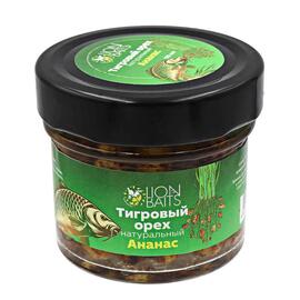 Lion baits Тигровый орех натуральный в стеклянной банке "Ананас" 110мл, Вкус для группировки: Ананас, фото 