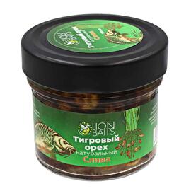 Lion baits Тигровый орех натуральный в стеклянной банке "Слива" 110мл, Вкус для группировки: Слива, фото 