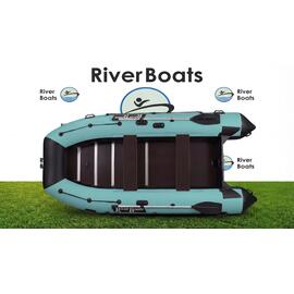 Надувная лодка RiverBoats RB 370 Киль (черно-тиффани), Цвет.: черно-тиффани, фото 