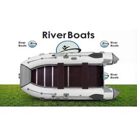 Надувная лодка RiverBoats RB 370 Киль (серо-белый), Цвет.: серо-белый, фото 