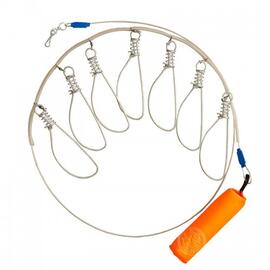 Кукан метал. (трос) с поплавком 5-ти карабиновый, фото 