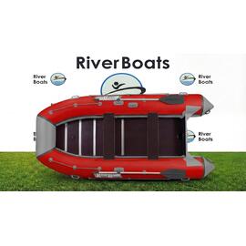 Надувная лодка RiverBoats RB 370 Киль (серо-красный), Цвет.: серо-красный, фото 