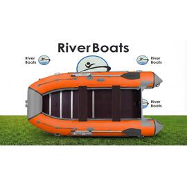Надувная лодка RiverBoats RB 370 Киль (серо-оранжевый), Цвет.: серо-оранжевый, фото 