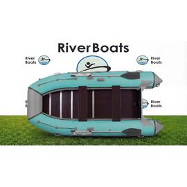 Надувная лодка RiverBoats RB 370 Киль (серо-тиффани), Цвет.: серо-тиффани, фото 