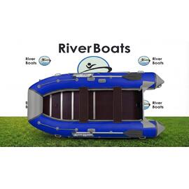 Надувная лодка RiverBoats RB 370 Киль (серо-синий), Цвет.: серо-синий, фото 