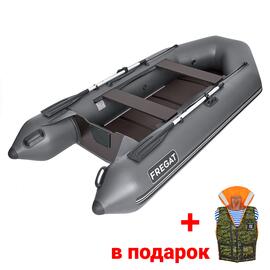 Надувная лодка Фрегат 320 ЕК с килем Серый, фото 