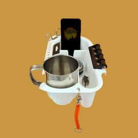 Органайзер в лодку ПВХ БА белый с чёрным креплением, Цвет.: белый с чёрным, фото 